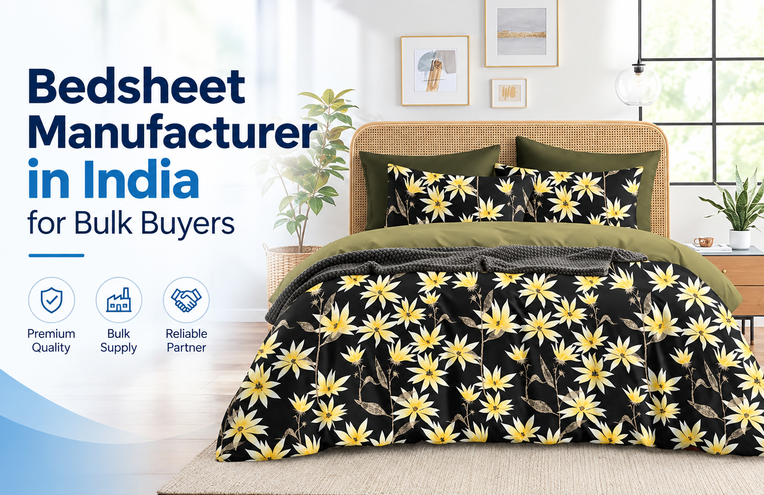 Bedsheet Manufacturer in India for Bulk Buyers