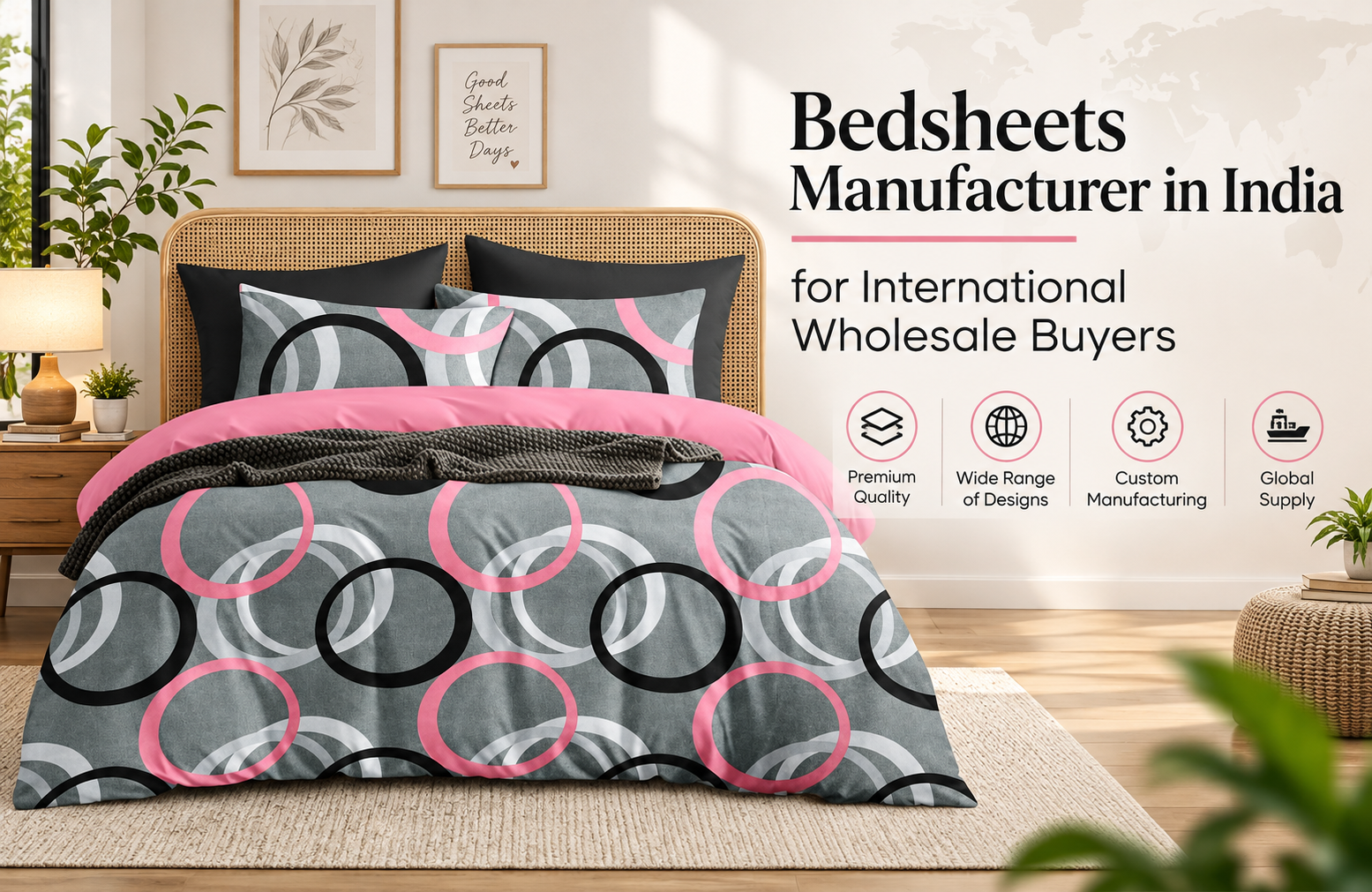 Bedsheets Manufacturer in India for International Wholesale Buyers
